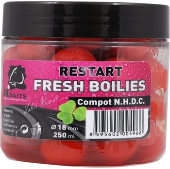 Boilies LK Baits Fresh Boilie Restart Compot N.H.D.C. 18mm 250ml