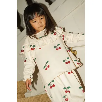 Dámská halenka Halenka Konges Sløjd MALLI GLITTER BLOUSE GOTS KS103892.9BYA béžová 01X, vel. 110-116