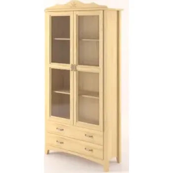 Knihovna Interier-Stejskal | Vitrína Castello masiv borovice S06A - Castello dekory Olše tmavá