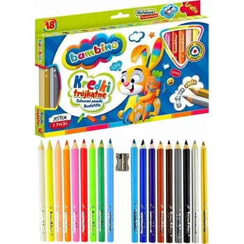 Pastelka Sada dřevěných PASTELKY Bambino pro děti, 18 barev PASTELKY