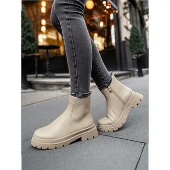 Dámská zimní obuv Sinsay - Chelsea Boty - béžová - 203FW-02X - 203FW-02X-36