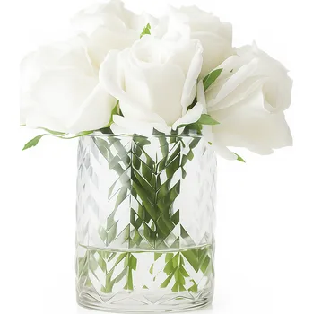 Aroma difuzér Côte Noire Herringbone kytice 11 parfémovaných růží Ivory White