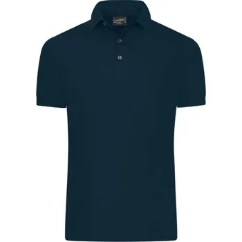 DAIBER JN 1302 / Pánská slim fit žerzejová polokošile - navy S