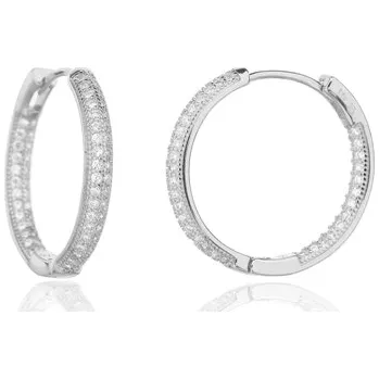 Náušnice Stříbrné naušnice kruhy s čirými zirkony SVLE3366XJ6BI15