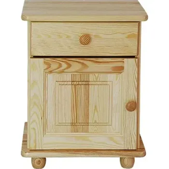 Noční stolek Interier-Stejskal | Noční stolek Classic masiv borovice CN130 - Castello dekory Bílá lak