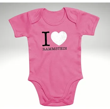 Kojenecký body Rammstein kojenecké body, I Love Rammstein Pink, dětské L 6-12 měsíců