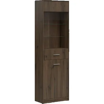 Knihovna NEPO PLUS vitrína REG1D1W, dub ušlechtilý