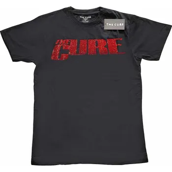 Pánská móda The Cure tričko, Logo Diamante Black, pánské M