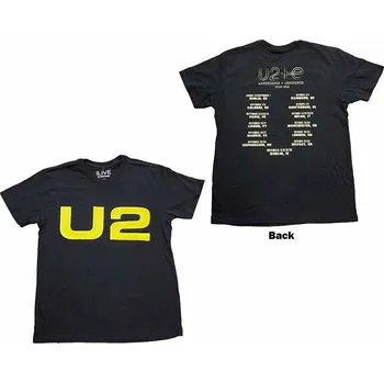 U2 tričko, Yellow Logo 2018 BP Black, pánské S