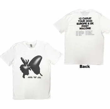 Pánská móda Post Malone tričko, Inflatable Butterfly 2023 Tour BP White, pánské M