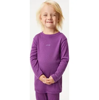 Oblečení a móda Unuo Dětské merino triko s dlouhým rukávem, Ostružinová - 134/140