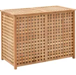 zahrada-XL Koš na prádlo 87,5 x 46 x 67 cm masivní ořechové dřevo 247604