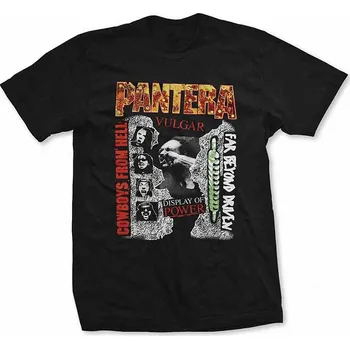 Pánská móda Pantera tričko, 3 Albums Black, pánské S
