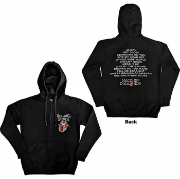 Pánská mikina Rolling Stones mikina, Hackney Diamonds Tracklist Zipped BP Black, pánská M