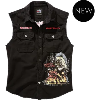 Pánská košile BRANDIT košile Iron Maiden Vintage Shirt sleeveless NOTB černá Velikost: 3XL