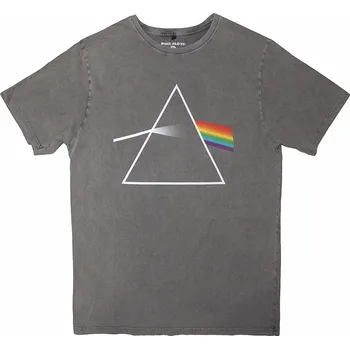 Pánská móda Pink Floyd tričko, DSOTM Album Stone Wash Grey, pánské XXL