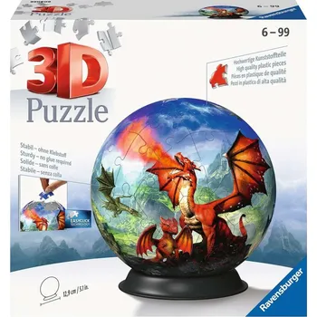 Puzzle RAVENSBURGER 3D Puzzleball Mystický drak 73 dílků