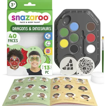 Karnevalový doplněk Snazaroo Sada obličejových barev 13 ks - Drak, dino