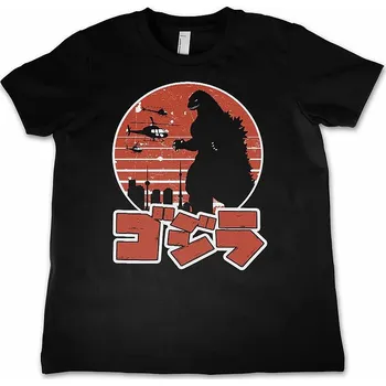 Chlapecké tričko Godzilla tričko, Japanese Logo Kids Black, dětské S velikost S (6 let)