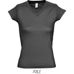 SOL´S MOON / Dámské tričko s výstřihem do V - dark grey L
