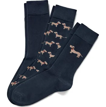 Pánské ponožky 691048 - Tchibo - Ponožky - pro muže - vel. 44-46 - barva: modrá/s potiskem