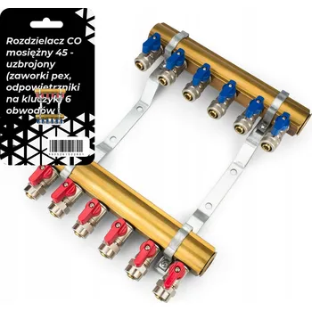 rozdělovač topení Rozdělovač topení 6 okruhů PEX 4F
