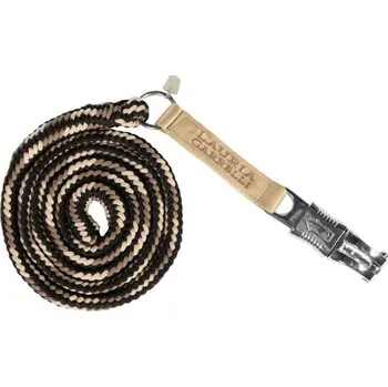 Vybavení pro koně Vodítko HKM Amalfi s panic karabinou beige