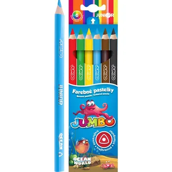 Pastelka Pastelky JUNIOR Ocean World JUMBO trojhranné - sada 6 ks