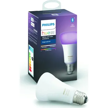 Žárovka Philips HUE 8718699673109 Hue Bluetooth LED žárovka WACA E27 9W 806lm 2200K-6500K 16 mil.barev