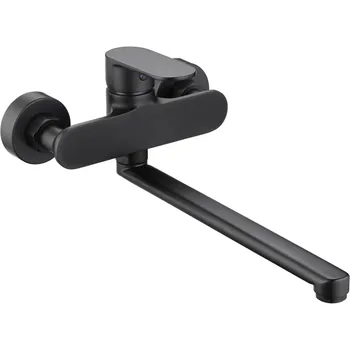 Vodovodní baterie Mexen Milo baterie vanová dlouhá hubice, černá - 71335-70 Vanovo-sprchové baterie