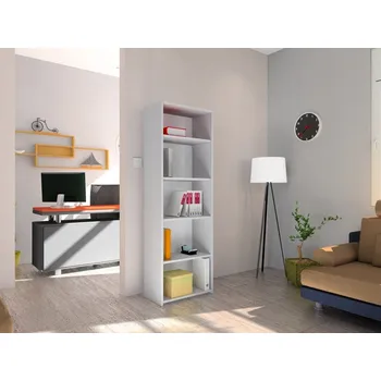 regál Regál Gindo 80 cm x 176 cm x 30 cm bílý