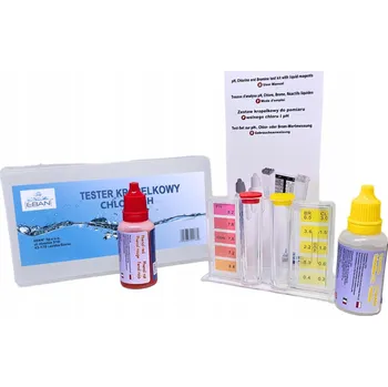 Kapičkový tester do bazénu PRO MĚŘENÍ CHLORU A PH, sada