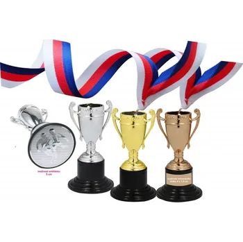 Medaile pohárek MDC001 Barva: stříbro, Výška: 10,5 cm, Průměr kalichu: 3 cm