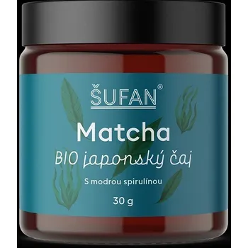 Čaj 1 ŠUFAN Matcha japonský čaj BIO s modrou spirulinou 30g