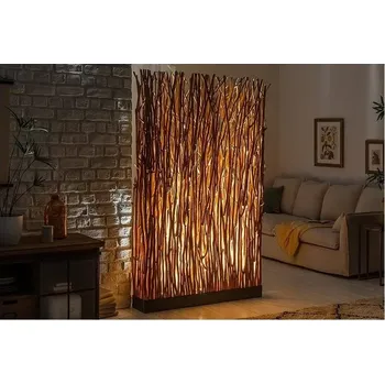 Stojací lampa Osvetleni-Stejskal | Stojací lampa Paravent přírodní dřevo 180cm