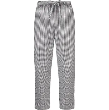 Pánské oblečení Vlnka Pánské flanelové domácí kalhoty s Merino vlnou káro černobílá velikost oblečení L