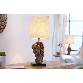 Lampička Osvetleni-Stejskal | Stolní lampa z masivního dřeva Hypnotic béžová