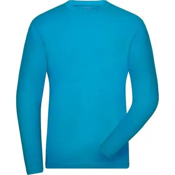 Pánské tričko DAIBER JN 1804 / Pánské elastické tričko, dlouhý rukáv - turquoise 6XL