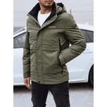 Pánská zimní bunda s kapucí Dstreet TX4909 Barva: Zelená, Velikost: 3XL