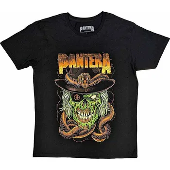 Pánská móda Pantera tričko, Snake &amp; Skull Black, pánské M