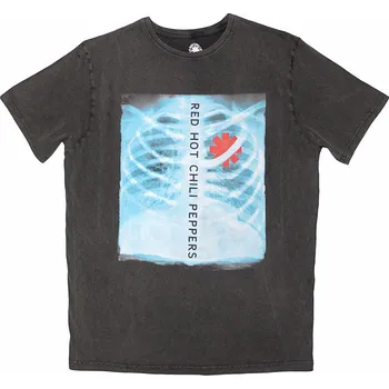 Pánská móda Red Hot Chili Peppers tričko, X-Ray Stone Wash Charcoal Grey, pánské S