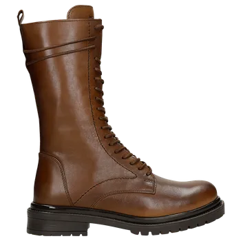 Dámské kozačky Vysoké Hnědé Dámské Kozačky Z Lícové Kůže Wojas 6413052 39