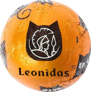 Čokoláda Leonidas Halloweenská koule oranžová, mléčná belgická čokoláda, cca 12g