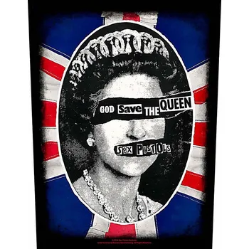 Nášivka Sex Pistols nášivka na záda CO+PES 30x27x36 cm, God Save the Queen
