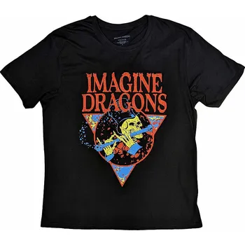 Pánská móda Imagine Dragons tričko, Skeleton Flute Black, pánské M