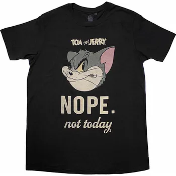 Pánská móda Tom &amp; Jerry tričko, Not Today Black, pánské XL