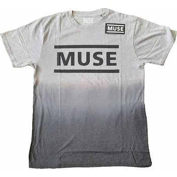 Pánské tričko Muse tričko, Logo Dip Dye White, pánské S