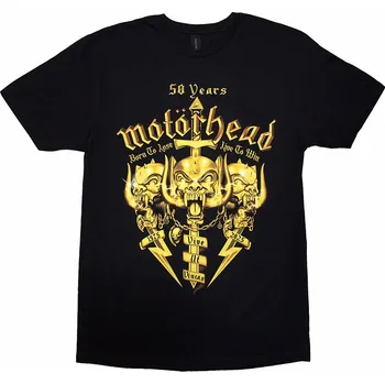 Pánská móda Motorhead tričko, 50 Years Swords &amp; Warpig Black, pánské XL