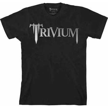 Pánská móda Trivium tričko, Classic Logo Metallic Print Black, pánské XL