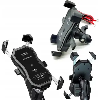 MOTOCYKLOVÝ DRŽÁK TELEFONU INDUKČNÍ QI QC3.0